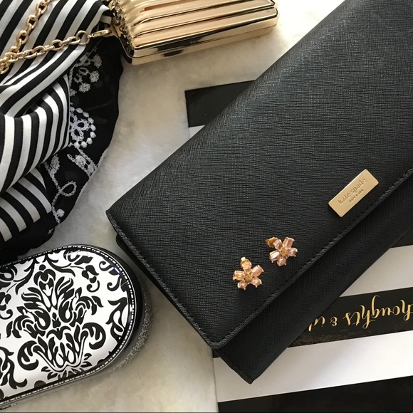 NWT Coach Faceted Flower Stud Earrings Pink/Gold - Picture 4 of 8